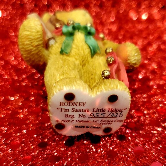 Lot 4 Teddy Bear Collectible Christmas Figurines incl. Cherished Teddies Rodney - Picture 6 of 6